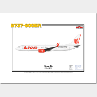 Boeing B737-900ER - Lion Air (Art Print) Posters and Art